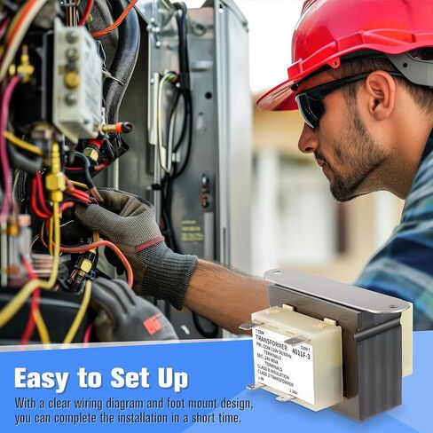 24V Transformer, Primary 208V 240V, Secondary 24V, 0130M00138S 208V 240V to 24V Transformer, HVAC Furnace Transformer with Foot Mount, 40VA Transformers Compatible with Goodman/Amana/Trane in Kuwait