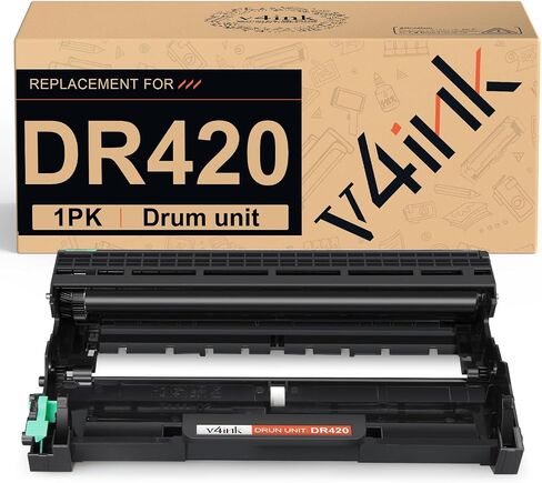 V4ink استبدال وحدة الأسطوانة المتوافقة مع Brother DR420 DR-420 لاستخدامها في HL-2130 HL-2135W HL-2230 HL-2240 HL-2240D MFC-7240 MFC-7360 MFC-7365DN Brother-Brinter 2940 2940 (Black ، 2 Pack) in Kuwait