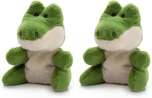 The Petting Zoo Alligator Stuffed Animal Plushie, Gifts for Kids, Nuggetz Wildlife Animals, Green Gator Plush Toy 6 Inches in Kuwait