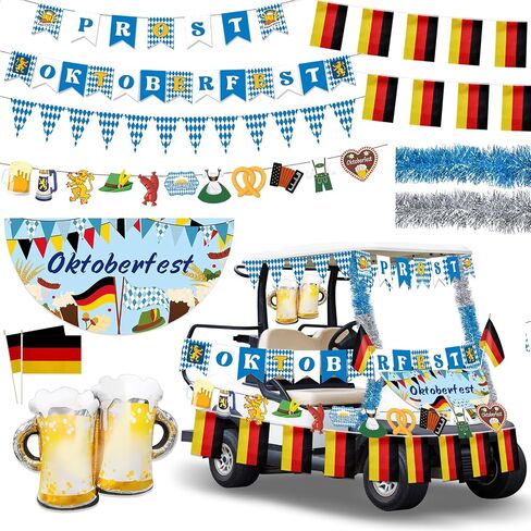 Cinrobiye 4th of July Golf Cart Decoration Kit Pantriotic Parade Golf Cart Cart Decor in Saudi Arabia