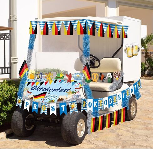 Cinrobiye 4th of July Golf Cart Decoration Kit Pantriotic Parade Golf Cart Cart Decor in Saudi Arabia