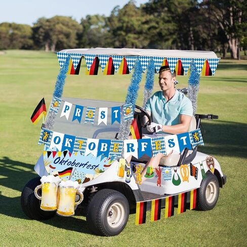 Cinrobiye 4th of July Golf Cart Decoration Kit Pantriotic Parade Golf Cart Cart Decor in Saudi Arabia