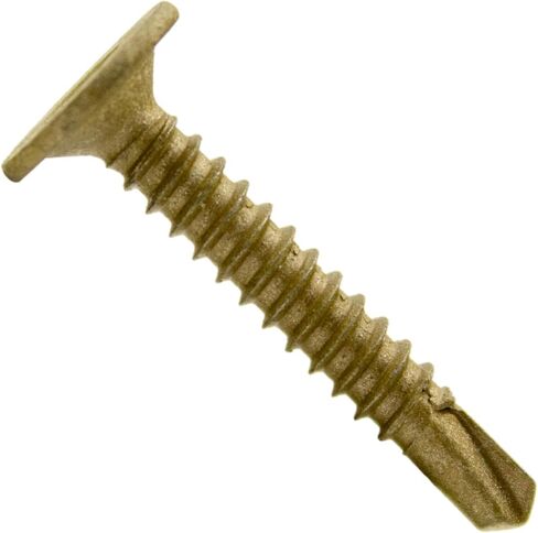 برغي رأس رقاقة الحفر الذاتي #10-16 × 1-1/4 بوصة من الخشب إلى المعدن - برغي TEK ذاتي التنصت T25 Star/TORX Drive (1 رطل - 139 تقريبًا عدد البراغي) in Kuwait