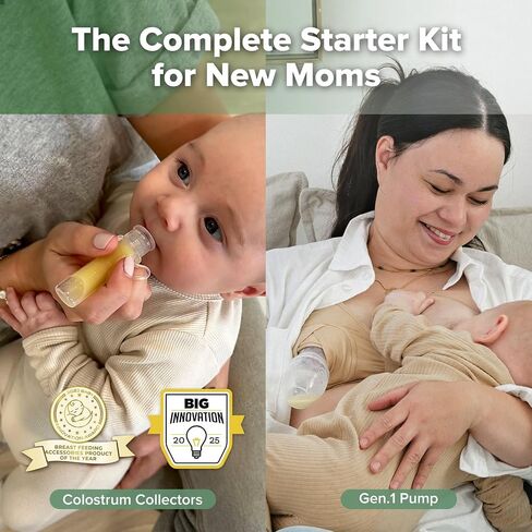 haakaa Manual Breast Pump 5oz/150ml & Silicone Colostrum Collector Kit Ready-to-Use Pack (0.1oz/4ml, 6pcs) in Saudi Arabia