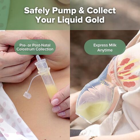 haakaa Manual Breast Pump 5oz/150ml & Silicone Colostrum Collector Kit Ready-to-Use Pack (0.1oz/4ml, 6pcs) in Saudi Arabia