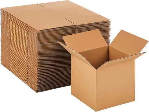 Qilery 200 PCS صناديق شحن صغيرة 6''x6''x6 '' هدية شديدة التحمل مموجة مربعات مربعات من الورق المقوى المليئة بالتعبئة للتغليف تخزين الأعمال الصغيرة والبريد والأبيض in Saudi Arabia