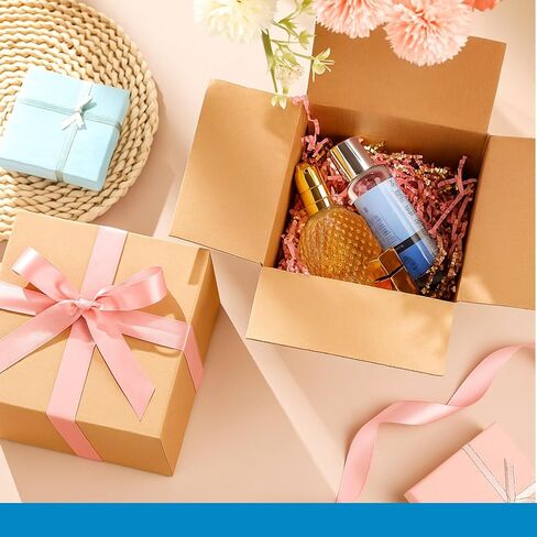 Qilery 200 PCS صناديق شحن صغيرة 6''x6''x6 '' هدية شديدة التحمل مموجة مربعات مربعات من الورق المقوى المليئة بالتعبئة للتغليف تخزين الأعمال الصغيرة والبريد والأبيض in Saudi Arabia