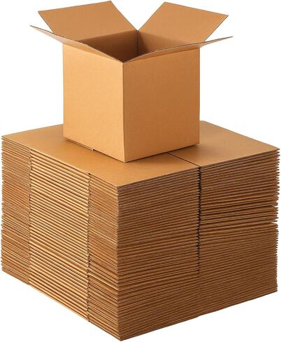 Qilery 200 PCS صناديق شحن صغيرة 6''x6''x6 '' هدية شديدة التحمل مموجة مربعات مربعات من الورق المقوى المليئة بالتعبئة للتغليف تخزين الأعمال الصغيرة والبريد والأبيض in Saudi Arabia