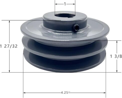 بكرة الحزام AK25-1 v، AK251، 2.5 بوصة OD، تجويف 1 بوصة، مادة حديد الزهر، بكرات ميكانيكية ذات أخدود واحد AK للأحزمة "4L" أو "A" أو "3L" in Kuwait