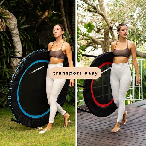 ترامبولين Leaps and ReBounds للبالغين والأطفال - Rebounder مع مقاطع فيديو للتمرين عبر الإنترنت - للألعاب الخارجية واللياقة البدنية والأنشطة الترفيهية - معدات تمارين القلب الآمنة والهادئة والمتينة in Kuwait