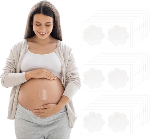 30 Pcs Pregnancy Belly Button Cover Patch 2.16" Reusable Washable Hide Belly Button Cover for Use Under Maternity Dress Pregnancy Shirt in Saudi Arabia