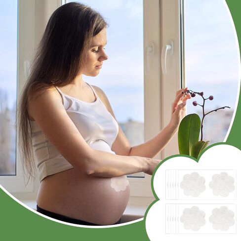 30 Pcs Pregnancy Belly Button Cover Patch 2.16" Reusable Washable Hide Belly Button Cover for Use Under Maternity Dress Pregnancy Shirt in Saudi Arabia