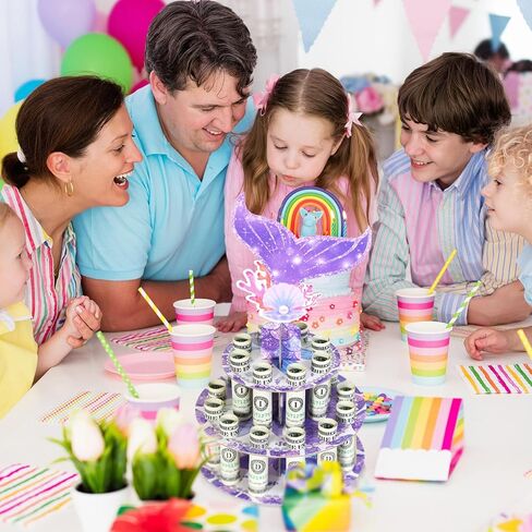 Birthday Cash Cake for Birthday Gifts, Money Holder Stand Ideas for Give Cash Gift, Surprise Personalized Money Box with 0-9stickers Variable Age for Her Him Birthdays Party Decorations in Kuwait