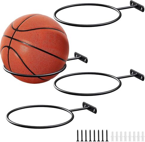 LALAOKS Basketball Holder Wall Mount for Basketball, Soccer Ball, Volleyball, Football, Rugby in Saudi Arabia