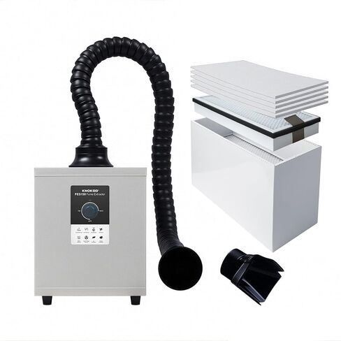 150W Solder Fume Extractor HEPA Filter, FES150 3 Stage Filter Welding Smoke Extractor Purifier DTF Fume Extractors for Nail Salon, Laser Marking, Printing and Laser Engraving Smoke Filtration in Saudi Arabia