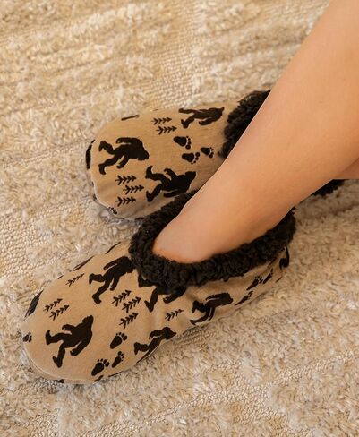 Lazy One Fuzzy Feet Slipper Socks for Women, Cute Fleece-Lined House Slippers, Cute Dog & Cat Design in Kuwait