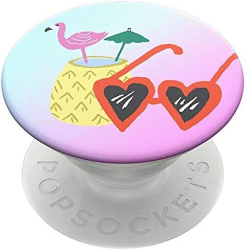 PopSockets PopGrip - توسيع الحامل والقبضة مع جزء علوي قابل للتبديل للهواتف الذكية والأجهزة اللوحية - Black Ice in Saudi Arabia