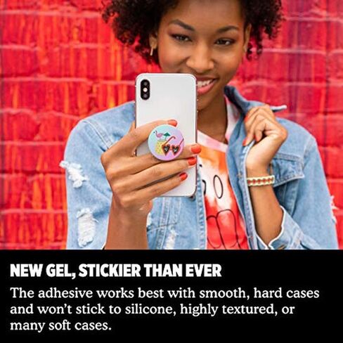 PopSockets PopGrip - توسيع الحامل والقبضة مع جزء علوي قابل للتبديل للهواتف الذكية والأجهزة اللوحية - Black Ice in Saudi Arabia
