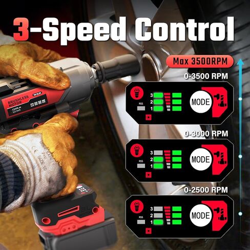 1200N.M تأثير تأثير لبطارية DeWalt 20V (بدون بطارية) ، 20 فولت 1/2 "مسدس التأثير اللاسلكي ، سائق التأثير الكهربائي 900 رطل مع التحكم في 3 سرعات ، مآخذ تأثير 6 أجهزة. in Kuwait