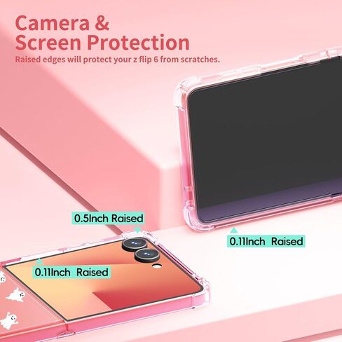 حافظة شفافة لهاتف سامسونج جالاكسي Z فليب 6، حافظة Z فليب 6، حافظة لطيفة على شكل الفهد مطبوعة للنساء والفتيات، حافظة هاتف شفافة نحيفة من مادة TPU مضادة للصدمات لهاتف جالاكسي Z فليب 6، ليوبارد in Kuwait