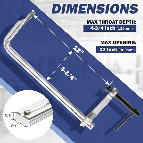 Bar Clamps 4-Pack, 12-Inch Light-duty Drop Forged Steel F Clamps (450 lbs) for Welding and Woodworking in Saudi Arabia