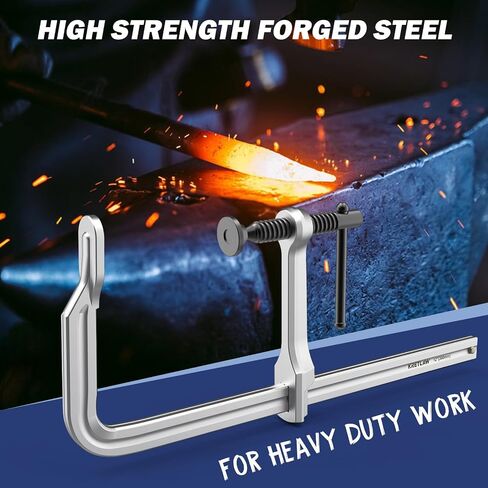 Bar Clamps 4-Pack, 12-Inch Light-duty Drop Forged Steel F Clamps (450 lbs) for Welding and Woodworking in Saudi Arabia