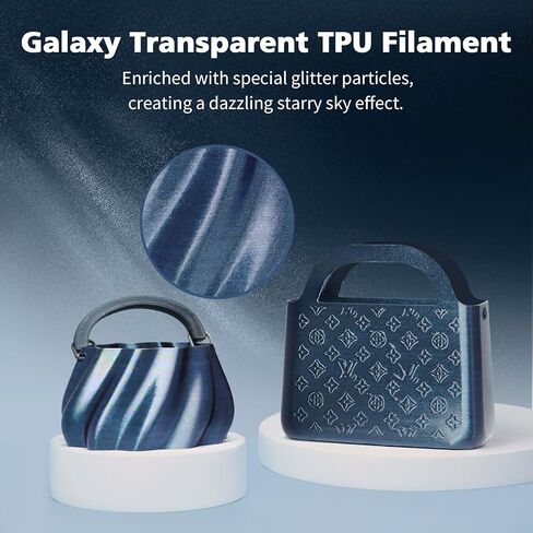 YOUSU Silk TPU Filament 1.75mm, 95A TPU 3D Printing Flexible Filament, High Hardness Resilience, Soft Adhesive Material, Elastic, 1kg(2.2lbs), Silk TPU Gold,Dark Gray,Blue,Purple in Saudi Arabia