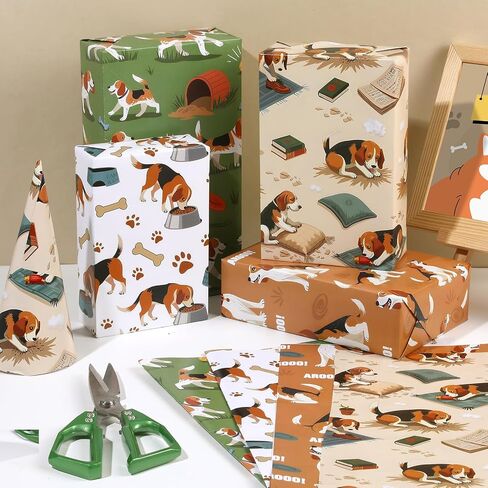 12 Sheets Firefighter Wrapping Papers, Fire Truck Gift Wrap Papers with Firedogs, Fire Rescue Equipment Gift Packing Paper Art Paper for Birthday Baby Shower Fireman Party Decor DIY Craft, 28 x 20IN in Saudi Arabia