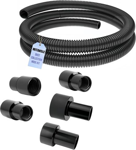 10 Ft Dust Collection Hose Kit with 5 Fittings Ultimate for Woodworking Power Tools, Home Use and Wet/Dry Shop Vacuums in Saudi Arabia