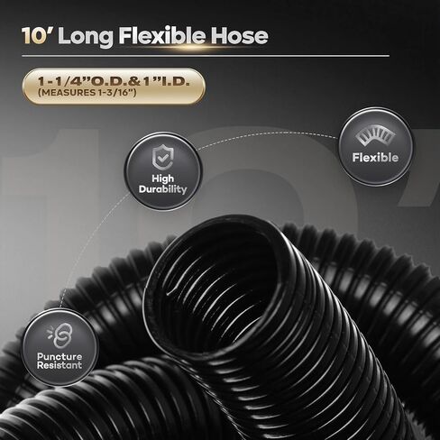 10 Ft Dust Collection Hose Kit with 5 Fittings Ultimate for Woodworking Power Tools, Home Use and Wet/Dry Shop Vacuums in Saudi Arabia