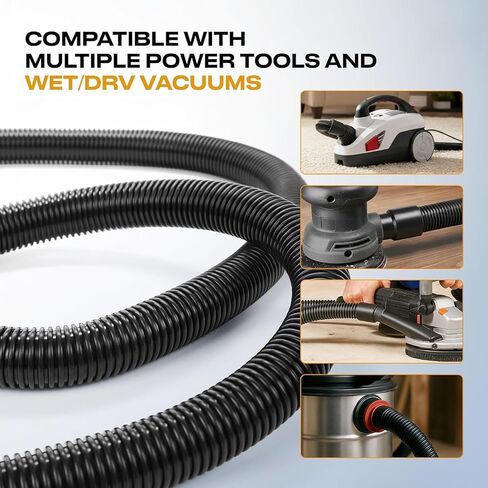 10 Ft Dust Collection Hose Kit with 5 Fittings Ultimate for Woodworking Power Tools, Home Use and Wet/Dry Shop Vacuums in Saudi Arabia