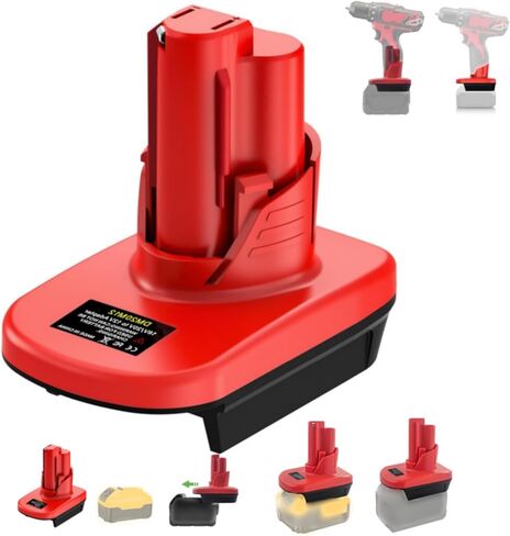 DM20M12 Adapter for Milwaukee M12 12V Power Tools, Battery Adapter Convert for Dewalt 20V & for Milwaukee 18V Li-ion Battery to for Milwaukee M12 12V Power Tools in Kuwait
