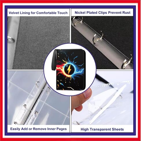 Card Card Card Binder 4-Pocket ، 400 Slots Toping Slots Collabible Card Abran in Saudi Arabia