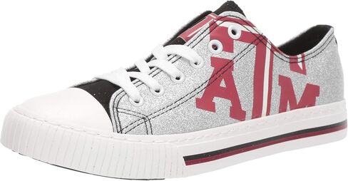 FOCO Florida State Seminoles NCAA Womens Glitter Low Top Canvas Shoes - 7 in Saudi Arabia