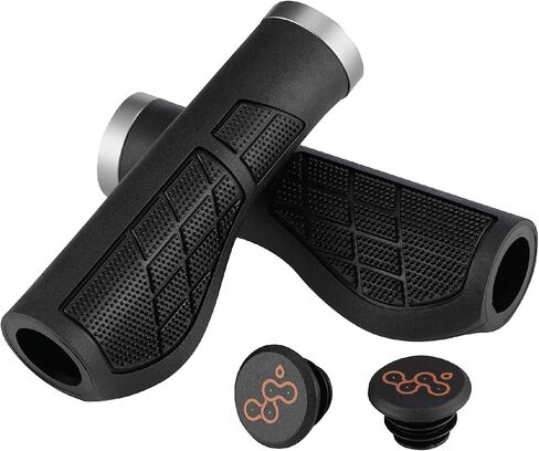 Skwiki Ergonomic Bicycle Handlebar Grips, Anti-Slip, Comfortable and Durable, Advanced Hand Support, Release Wrist Fatigue. for MTB, Commute, City Bikes, Trek and Cruise Bikes. in Saudi Arabia