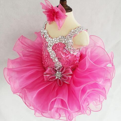 Jenniferwu Infant Toddler Baby Newborn Little Girl's Pageant Party Birthday Dress Beaded Dress in Saudi Arabia