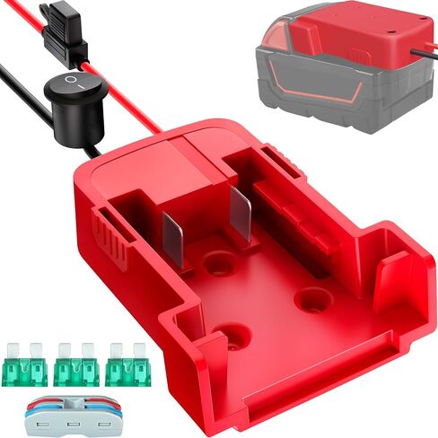 2-pack 18v لـ Milwaukee M18 محول البطارية لعجلات الطاقة: محول محول بطارية حفر الأداة لعجلات الطاقة RC Car DIY Contraction Kit in Kuwait