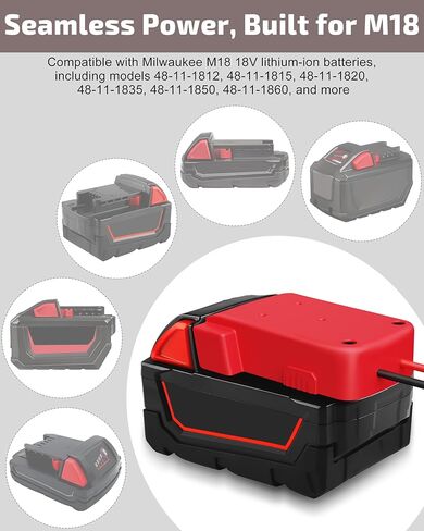 2-pack 18v لـ Milwaukee M18 محول البطارية لعجلات الطاقة: محول محول بطارية حفر الأداة لعجلات الطاقة RC Car DIY Contraction Kit in Kuwait