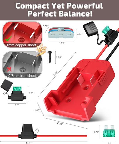 2-pack 18v لـ Milwaukee M18 محول البطارية لعجلات الطاقة: محول محول بطارية حفر الأداة لعجلات الطاقة RC Car DIY Contraction Kit in Kuwait