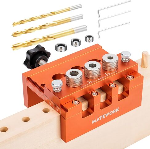 طقم Jig Hole Jig ، نظام جيج ثقب الجيب القابل للتعديل مع أطواق التوقف ، JIG SCREW JIG 30PCs مع مسامير ، قابس خشبي ، وجع Allen للأعمال الخشبية in Kuwait