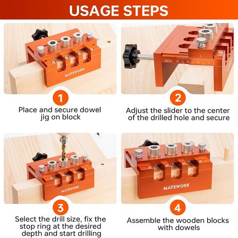 طقم Jig Hole Jig ، نظام جيج ثقب الجيب القابل للتعديل مع أطواق التوقف ، JIG SCREW JIG 30PCs مع مسامير ، قابس خشبي ، وجع Allen للأعمال الخشبية in Kuwait