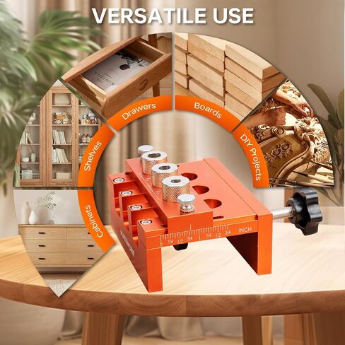 طقم Jig Hole Jig ، نظام جيج ثقب الجيب القابل للتعديل مع أطواق التوقف ، JIG SCREW JIG 30PCs مع مسامير ، قابس خشبي ، وجع Allen للأعمال الخشبية in Kuwait