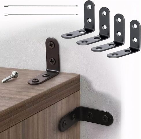 Furniture Anchors Small Aesthetic Earthquake Straps for Furniture Dresser Wall Anti-Tip Furniture Safety Anchor to Childproof and Babyproof Your Home Holds Up to 500 Pound 4pcs Bracket in Kuwait