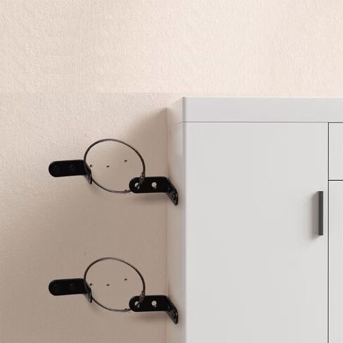 Furniture Anchors Small Aesthetic Earthquake Straps for Furniture Dresser Wall Anti-Tip Furniture Safety Anchor to Childproof and Babyproof Your Home Holds Up to 500 Pound 4pcs Bracket in Kuwait