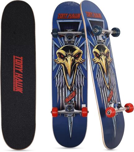 Tony Hawk 22" Complete Cruiser Skateboard, 9-ply Maple Deck Skateboard for Cruising, Carving, Tricks and Downhill, Slime in Kuwait