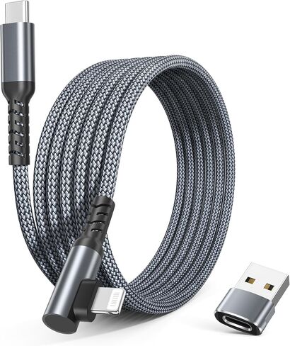 Basesailor iPhone 14 13 Pro Max Charger Cable Right Angle 10FT in Kuwait