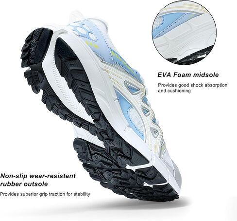 Women's Sneakers Running Tennis Shoes Non-Slip Work Shoes Hiking Shoes Tail Running Shoes in Saudi Arabia