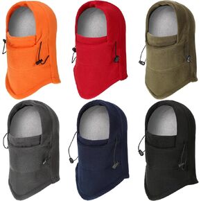 Geyoga 6 Pcs Fleece Balaclava Winter Face Covering Ski Mask Windproof Neck Full Head Covering for Adult Cold Weather Hike in Saudi Arabia