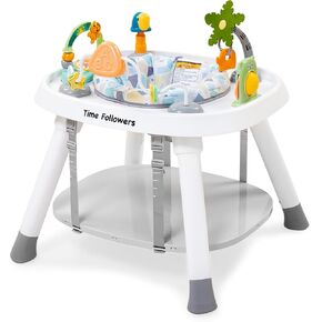 Time Followers® Baby Activity Center | 3-Stage 4Modes Activity Center & Play Table | Montessori-Inspired Design | Exersaucer, Jumper & Bouncer for Baby Ages 6M+ (Grey) in Kuwait