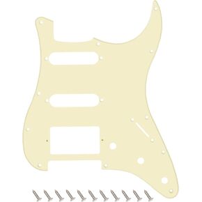 Banworks 3 Ply Strat HSS Pickguard 11-Hole Electric Guitar Pickguard SSH Scratch Plate for USA/Mexican Fender Modern Style Standard Stratocaster ST JT/HB-02 Vintage Green in Kuwait